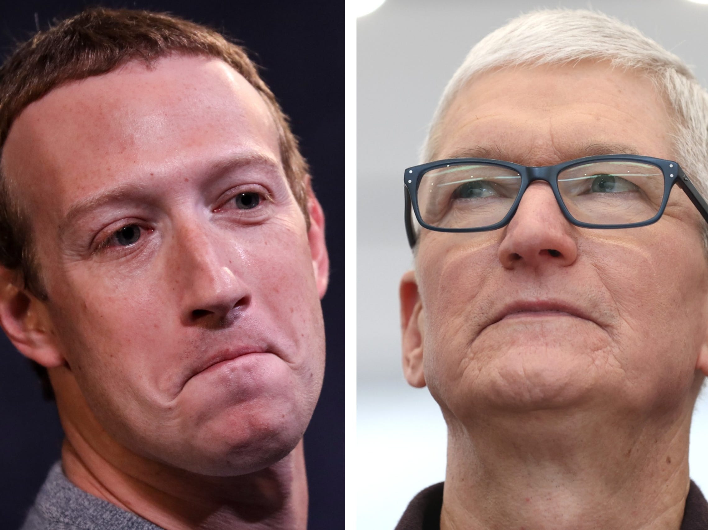 Tim Cook and Mark Zuckerberg