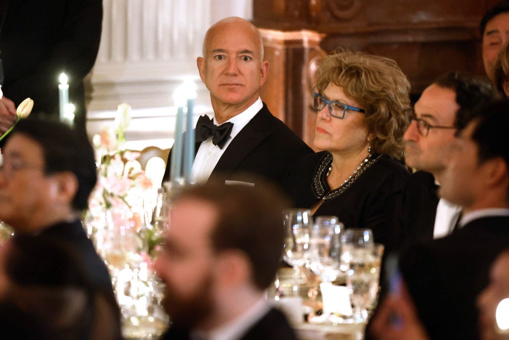 Jeff Bezos at a White House state dinner