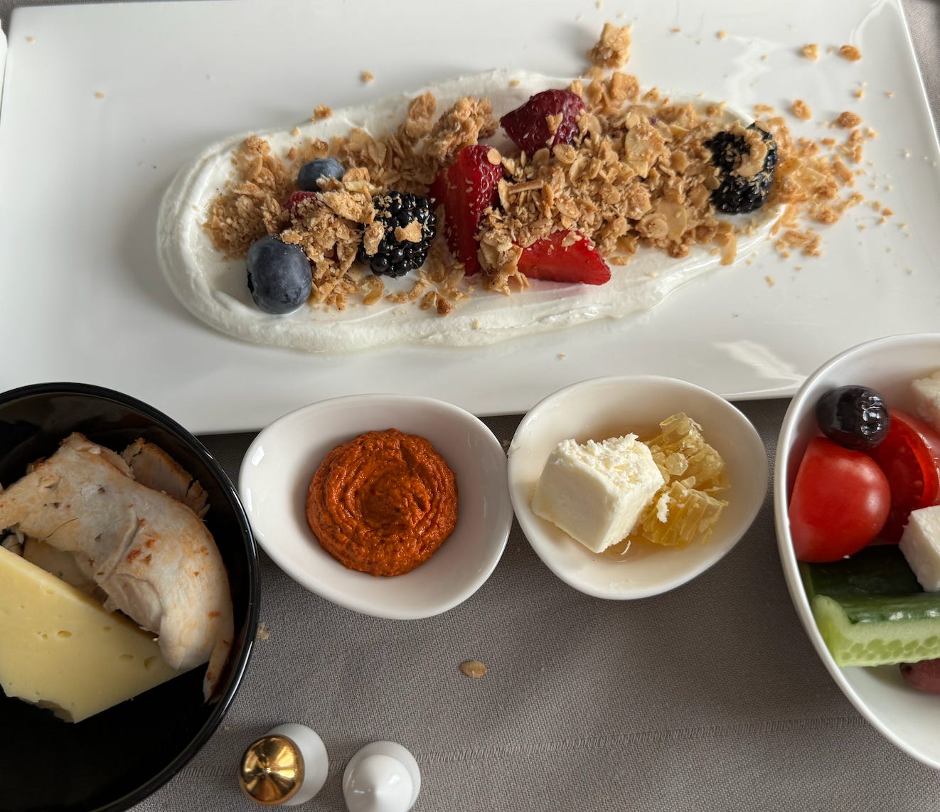 Yogurt parfait on Turkish Airlines flight 