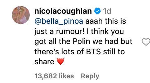 Nicola Coughlan instagram comment