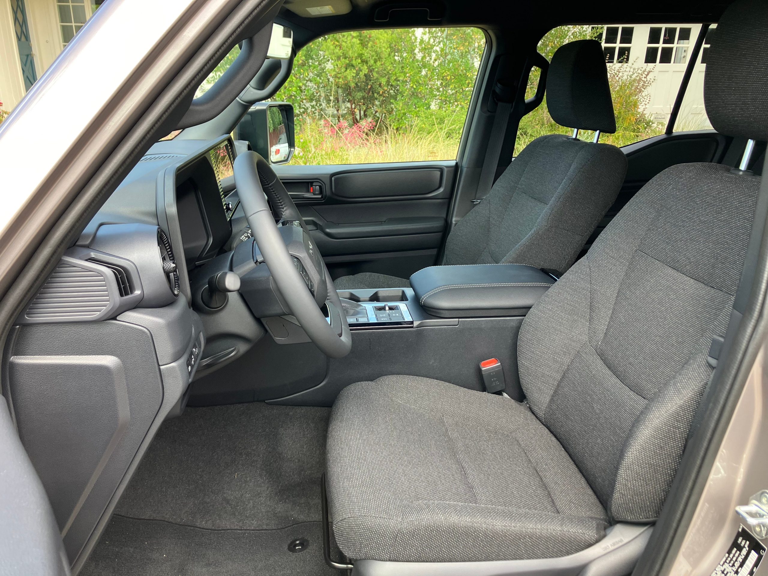 The interior of a new Toyota Land Cruiser