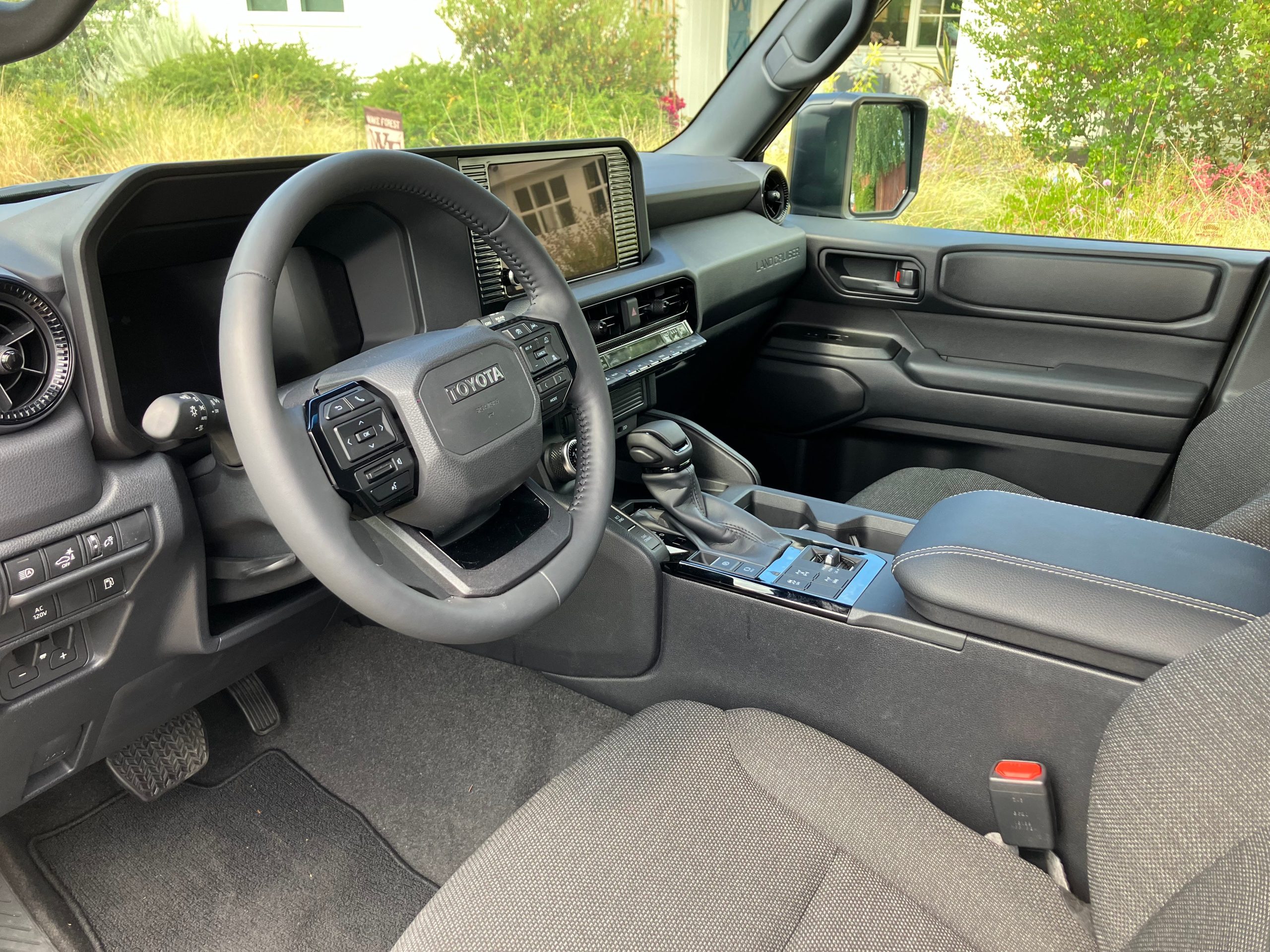 The front interior of the new Toyota Land Cruiser