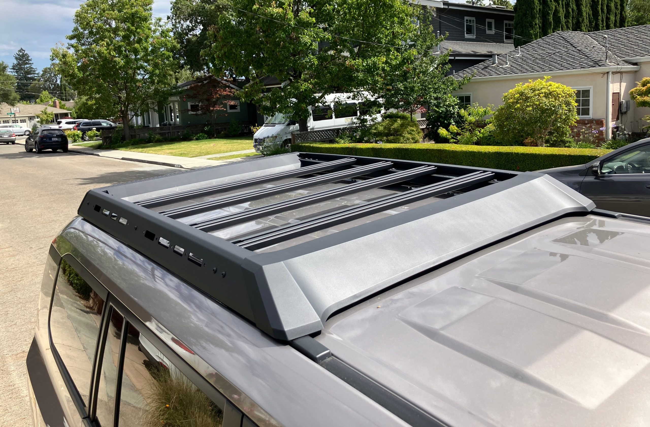 The roof rack of the new Toyota Land Cruiser