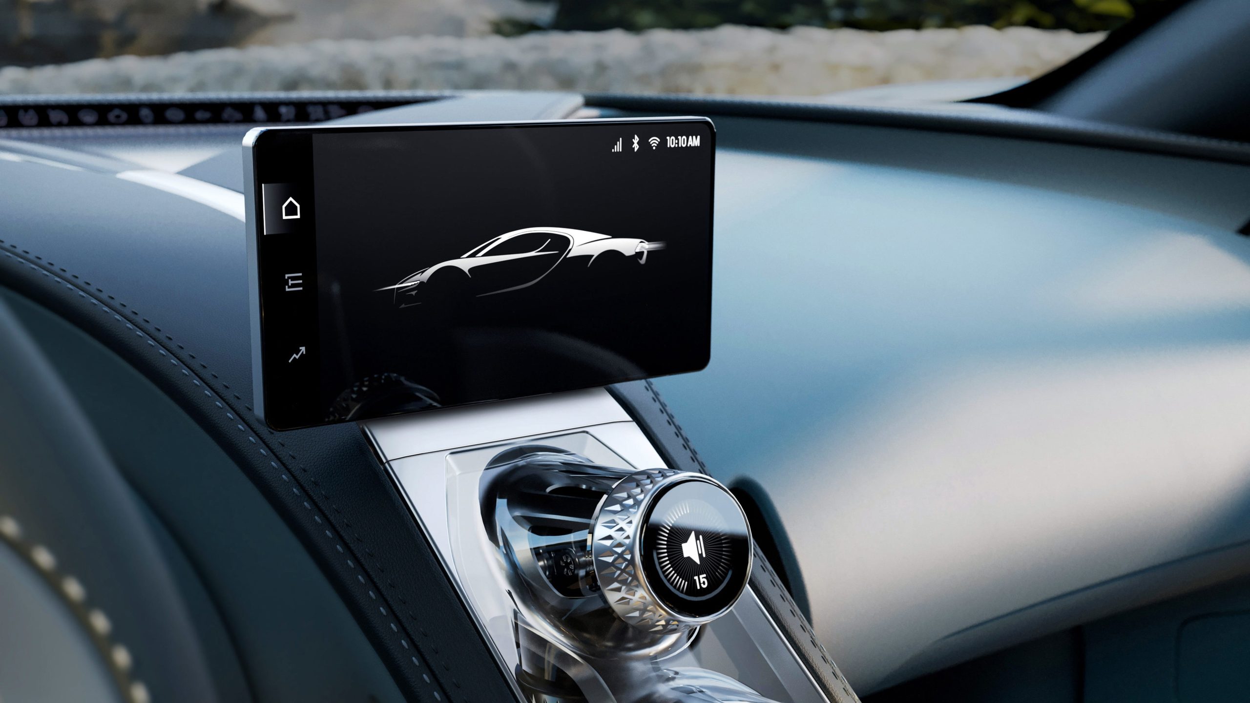 The Bugatti Tourbillon's infotainment screen.