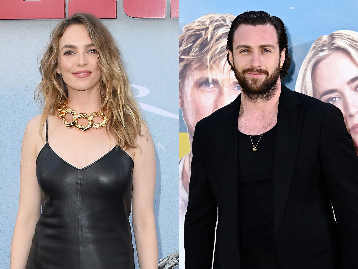 Jodie Comer at "The Bikeriders" Los Angeles premiere, and Aaron Taylor-Johnson at a "The Fall Guy" screening in London.