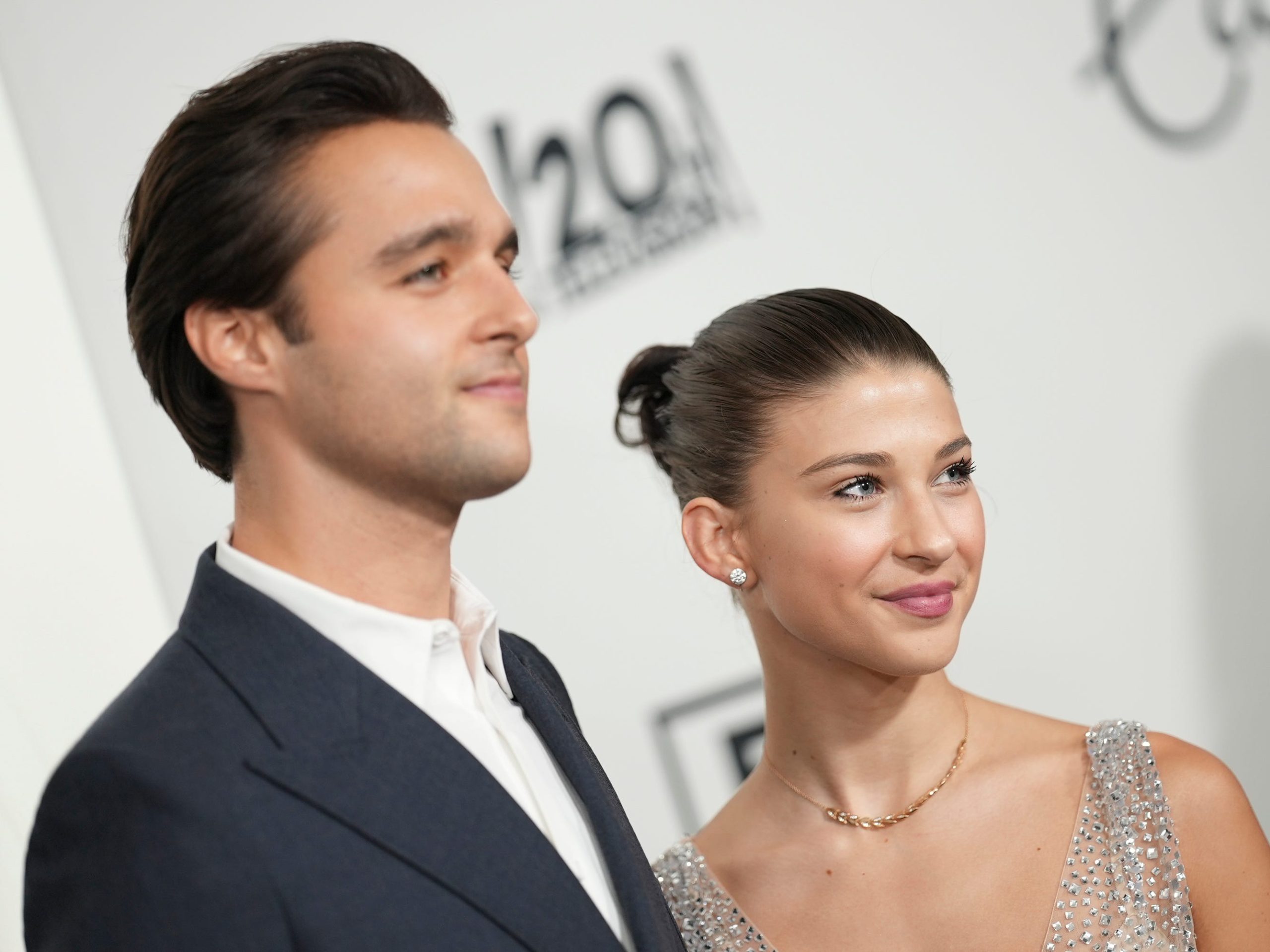 Phoebe Gates and her date at the premiere of "Feud: Capote vs. The Swans" held at MOMA on January 23, 2024 in New York City.