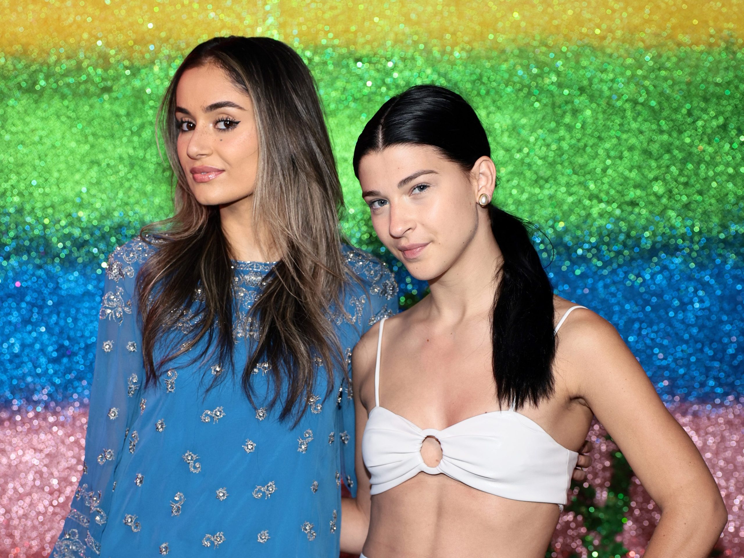 Sophia Kianni and Phoebe Gates at a June 2024 fashion event in New York City.