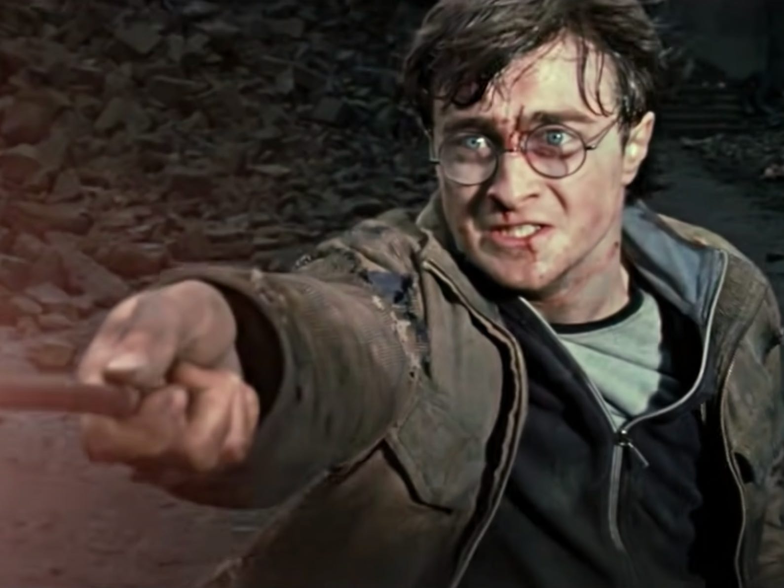 Daniel Radcliffe as Harry Potter in "Harry Potter and the Deathly Hallows: Part 2."