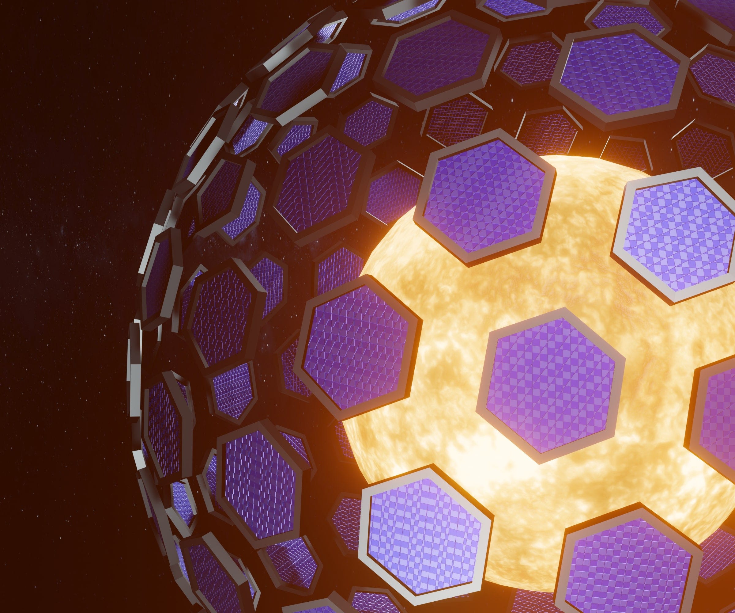 An artistic illustration of a Dyson sphere