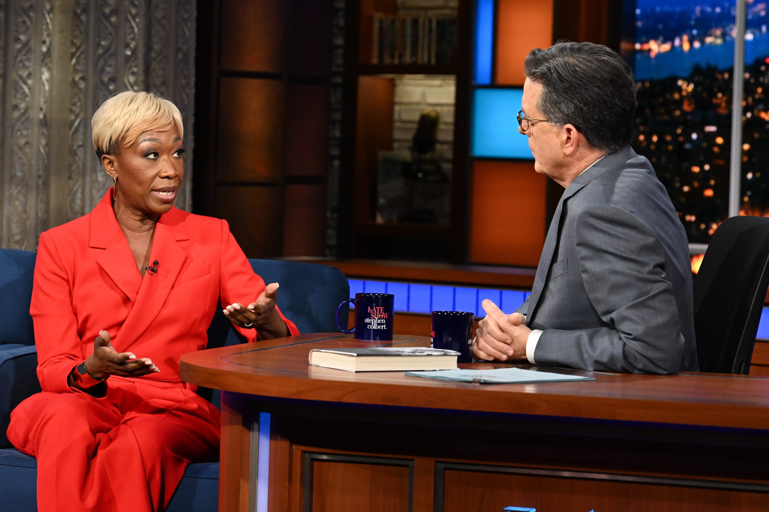 Joy Reid speaks to Stephen Colbert